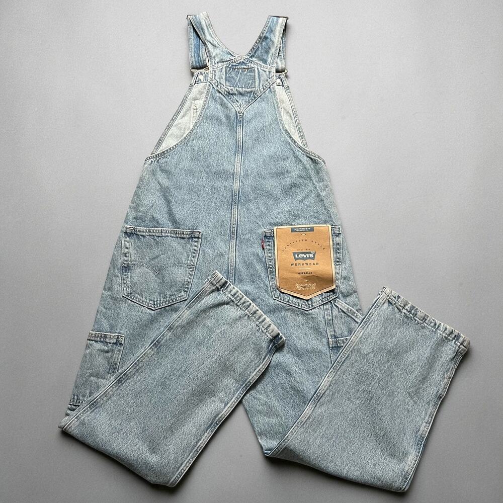 NWT Levi's Men's M Loose Relaxed Y2K Workwear Overalls Carpenter Painter Blue